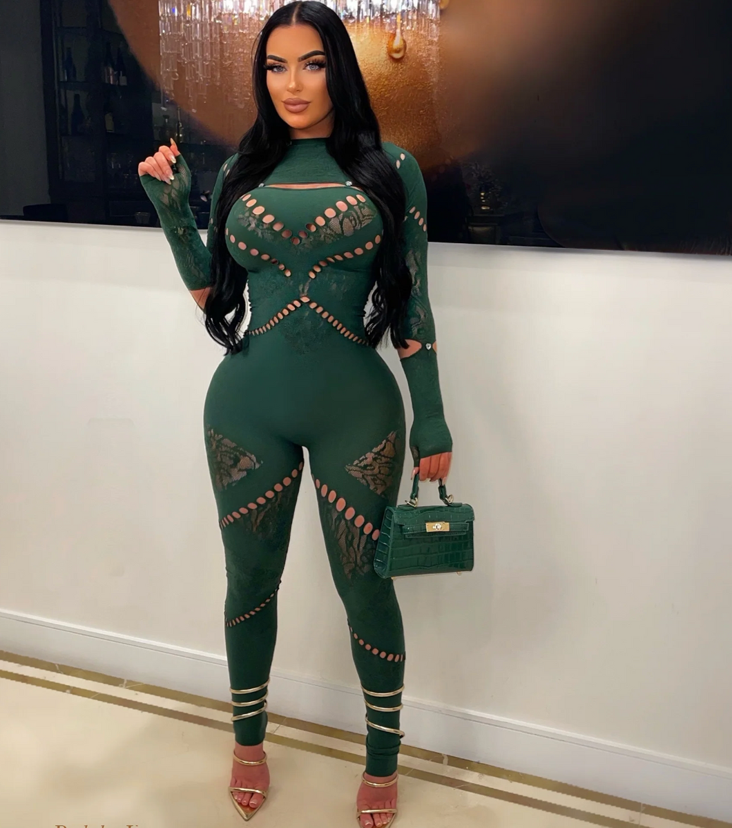 Milan Jumpsuit - Hunter Green