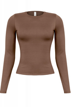 Load image into Gallery viewer, Luxe Long Sleeve Top - Brown
