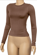 Load image into Gallery viewer, Luxe Long Sleeve Top - Brown
