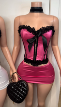 Load image into Gallery viewer, Toxic Mini Skirt Set - Fuchsia
