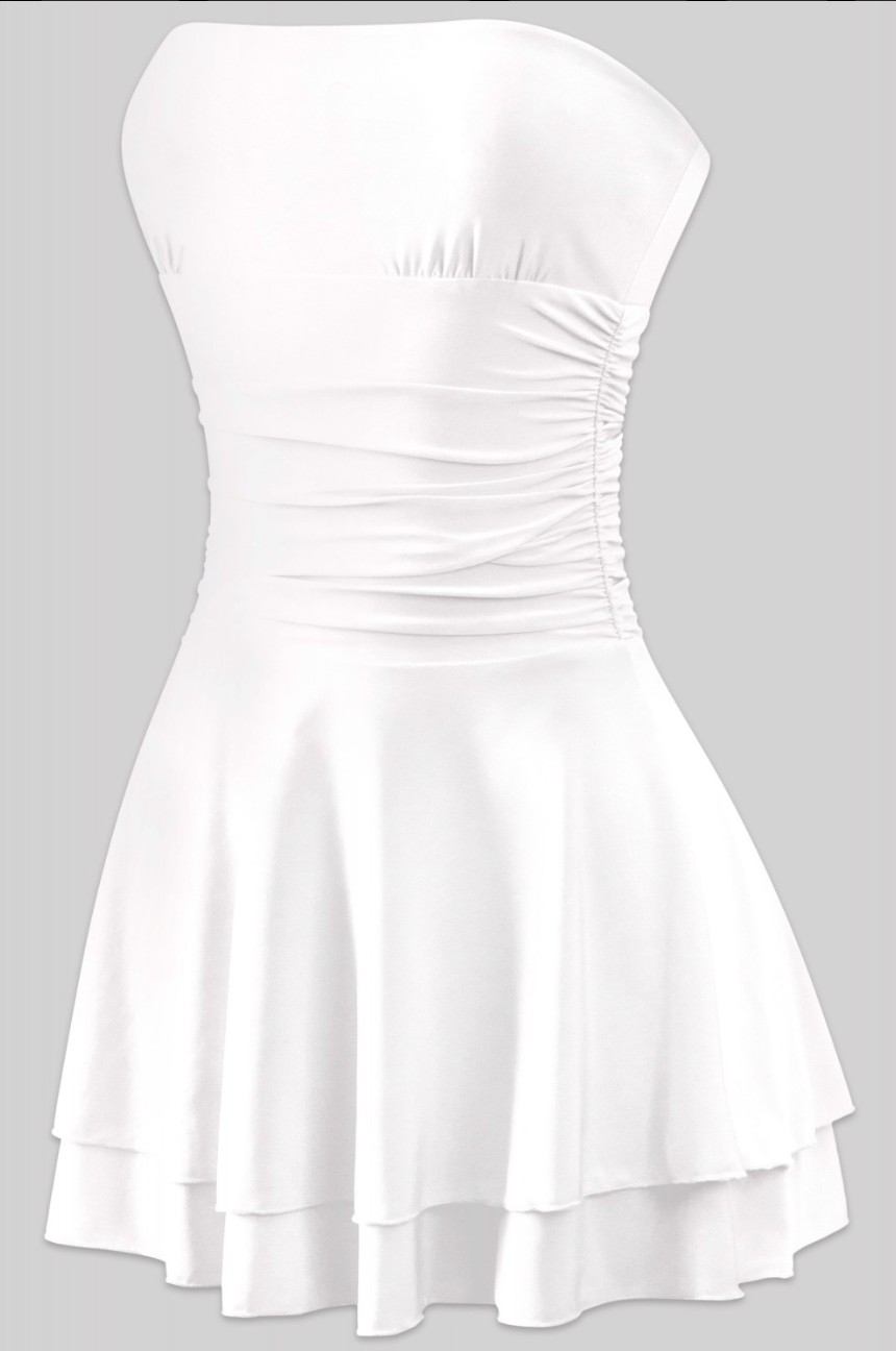 Ella Dress - Ivory / White