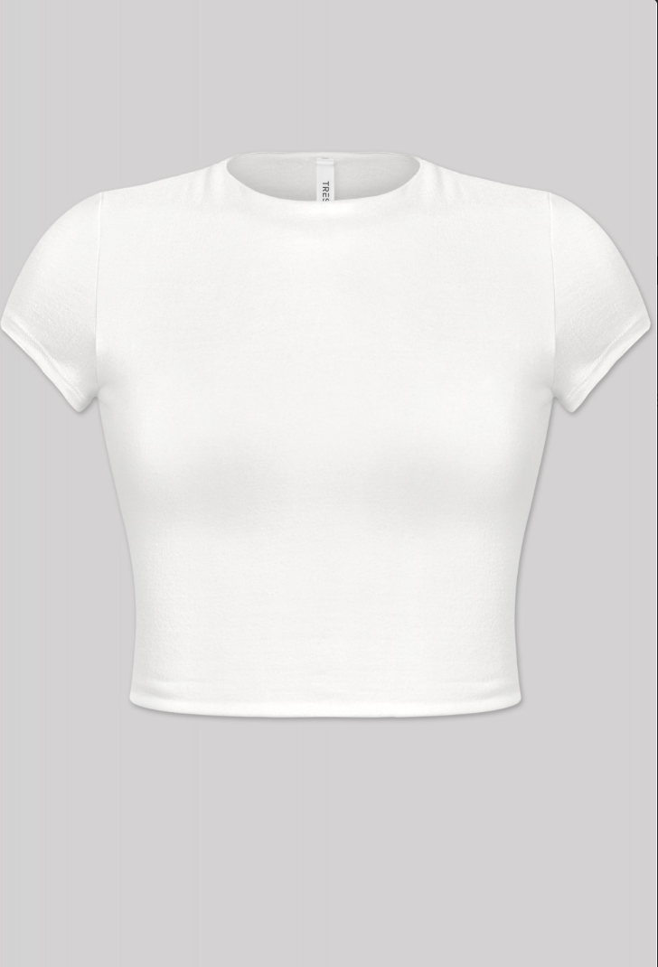 Lux White Crop Top