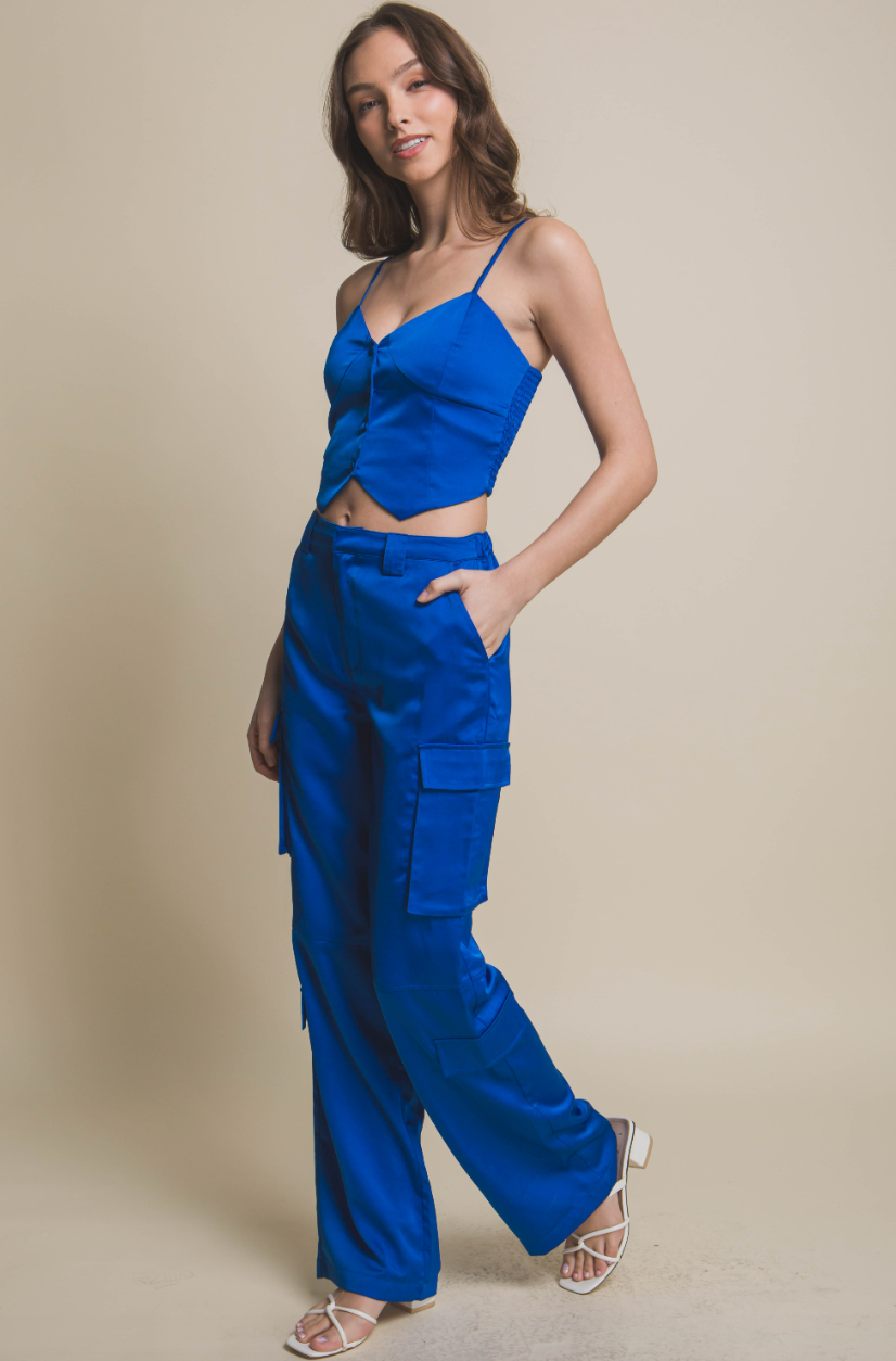 Silk Pants - Royal Blue