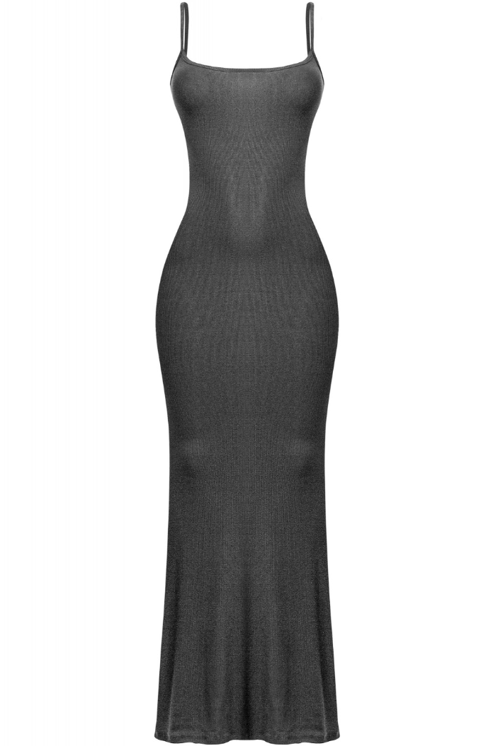 Brit Cami Ribbed Maxi - Black