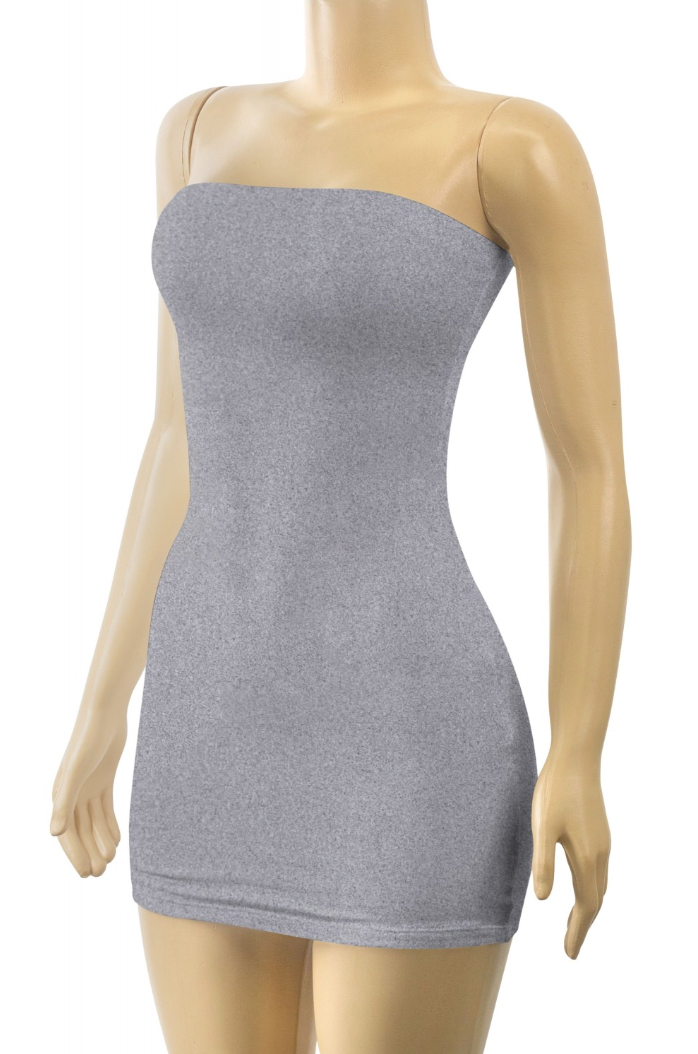 Genesis Strapless Dress - Gray