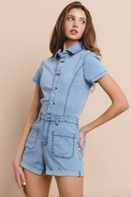 Load image into Gallery viewer, Kristen Denim Romper - Blue
