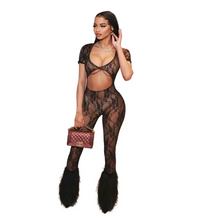 Load image into Gallery viewer, Ayla Lace Jumpsuit - Black
