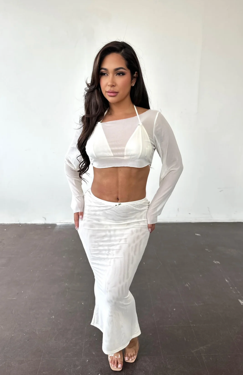 Nomi Cream Mesh Set