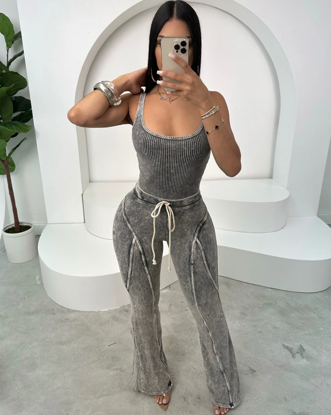 Shayne Pants Set - Gray