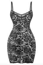 Load image into Gallery viewer, Lace Mini Dress - Black
