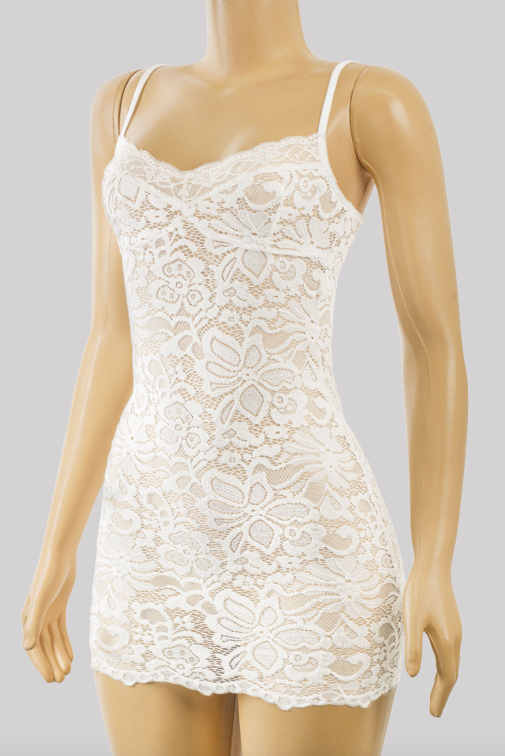 Lace Mini Dress - White