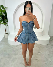 Load image into Gallery viewer, Dolly Dress 2.0 - Light Denim
