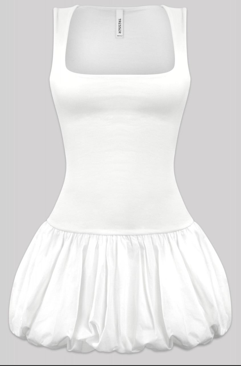 Bubble Dress - White