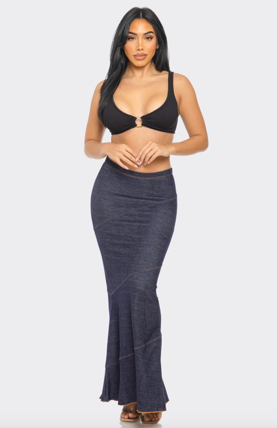 Denim Maxi Skirt