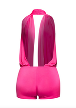 Load image into Gallery viewer, Cowl Neck Romper - Pink
