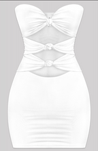 Load image into Gallery viewer, Tyla White Strapless Dress
