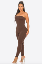 Load image into Gallery viewer, Shay Strapless Jumpsuit - Brown

