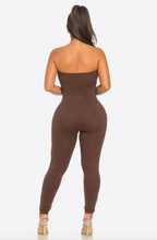 Load image into Gallery viewer, Shay Strapless Jumpsuit - Brown
