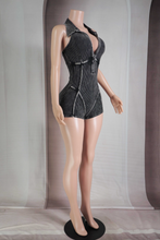 Load image into Gallery viewer, Acid Wash Black Romper
