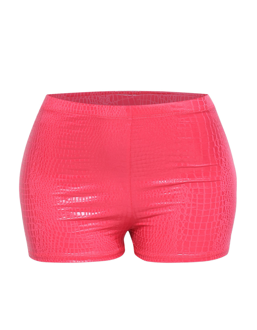 Narissa Pink Faux Leather Shorts