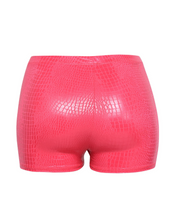 Load image into Gallery viewer, Narissa Pink Faux Leather Shorts
