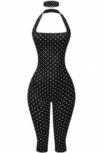 Load image into Gallery viewer, Hailey Polka Dot Romper - Black
