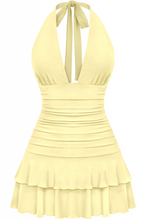 Load image into Gallery viewer, Mary Yellow Mini Dress
