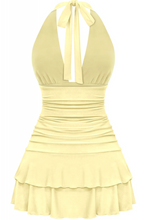 Load image into Gallery viewer, Mary Yellow Mini Dress
