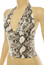 Load image into Gallery viewer, Penelope Halter Top - Snakeskin
