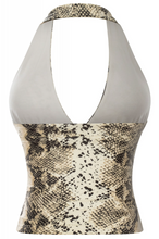 Load image into Gallery viewer, Penelope Halter Top - Snakeskin
