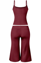 Load image into Gallery viewer, Gaucho Capri Set - Burgundy
