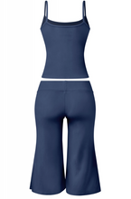 Load image into Gallery viewer, Gaucho Capri Set - Navy Blue
