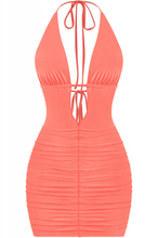 Load image into Gallery viewer, Misha Mini Dress - Coral
