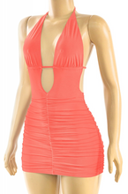 Load image into Gallery viewer, Misha Mini Dress - Coral
